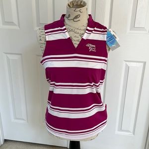 NWT Torrey Pines sleeveless golf polo size M